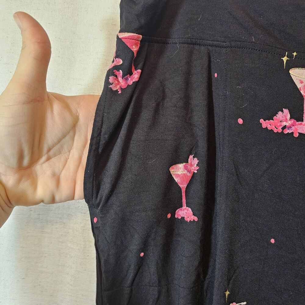 Soma LS Large Short Cool Nights PJ Pants Sipping Pretty Black Summer Cooling - Picture 4 of 9